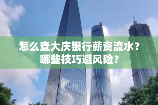 怎么查大庆银行薪资流水？哪些技巧避风险？