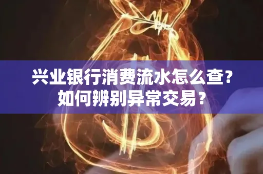 兴业银行消费流水怎么查？如何辨别异常交易？